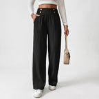 Pantalón Palazzo Cintura Alta Negro