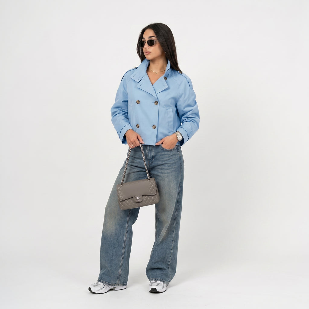 Chaqueta Estructurada Cuello Alzado
