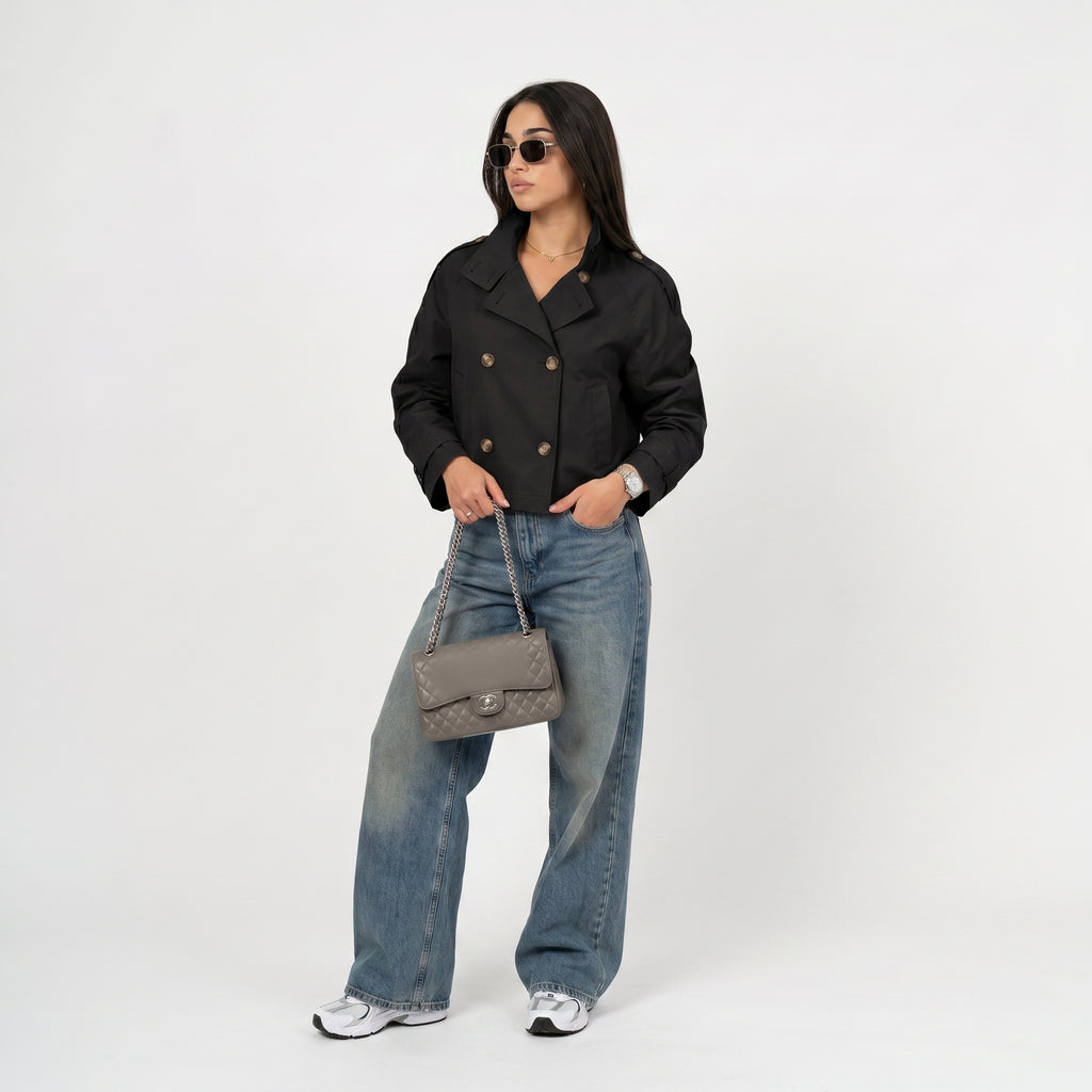 Chaqueta Estructurada Cuello Alzado