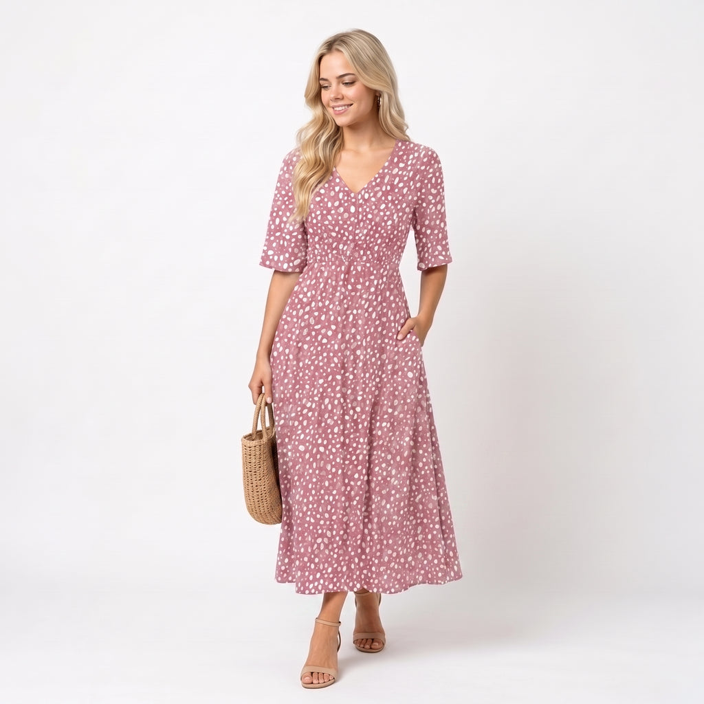 Francesca | Elegante vestido midi con diseño
