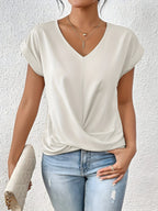 Rut | Top con nudo frontal y escote en V para mujer