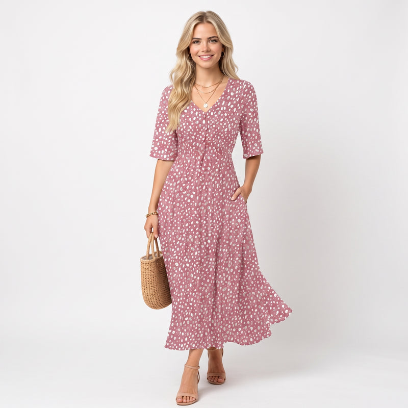 Francesca | Elegante vestido midi con diseño