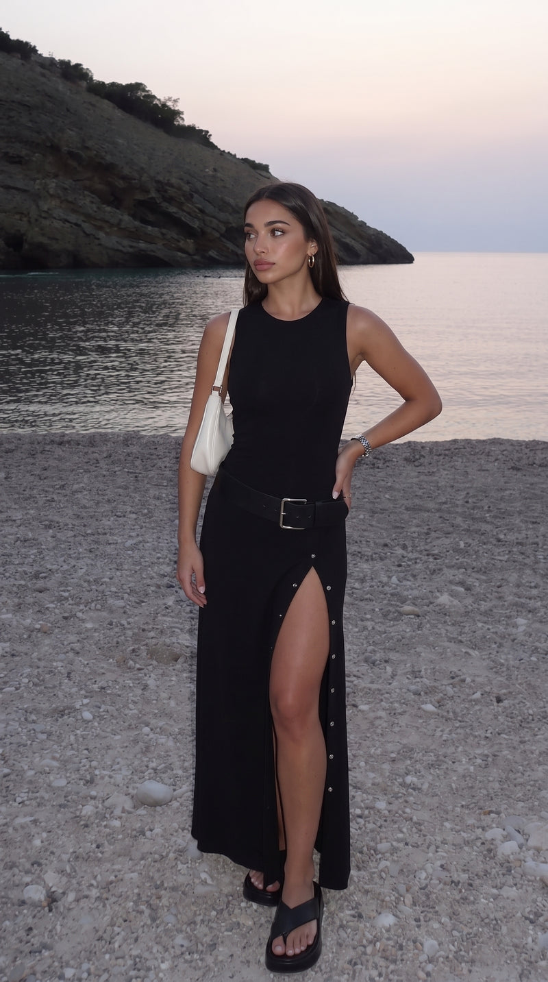 Vestido Largo Belt & Slit