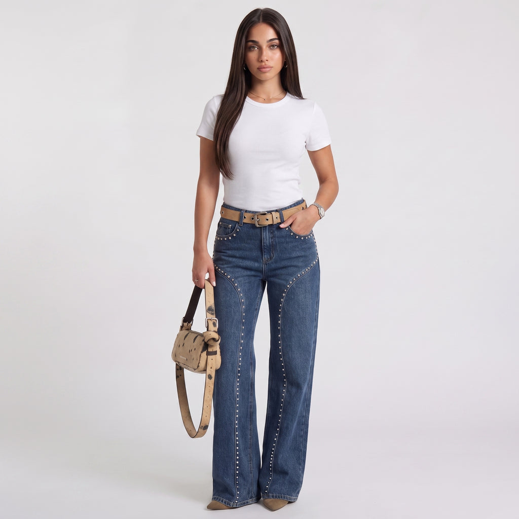 Vaquero Wide Leg Metallic Details