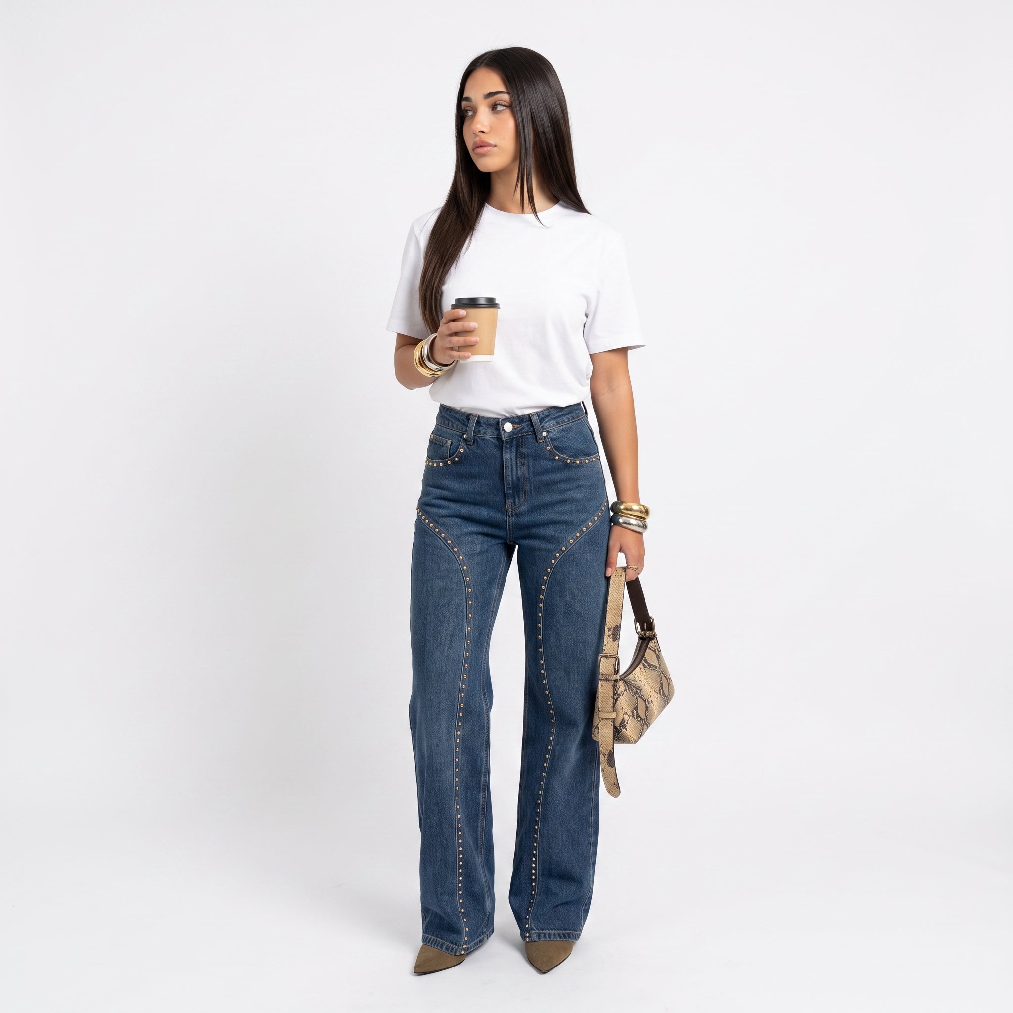 Vaquero Wide Leg Metallic Details