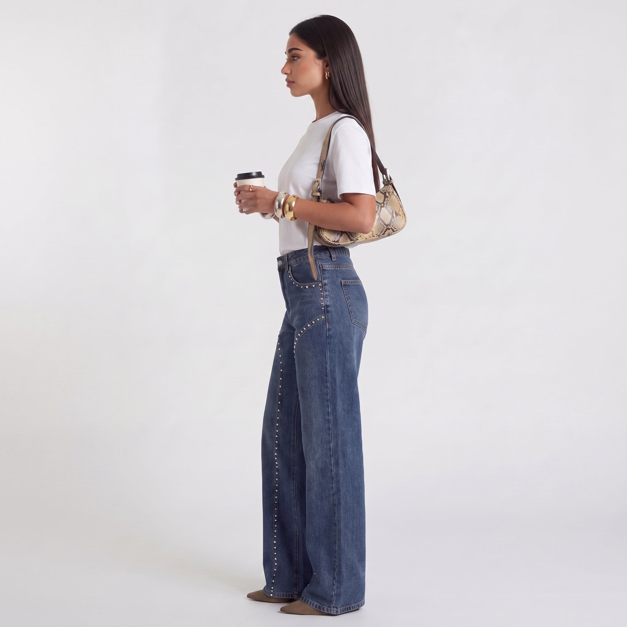 Vaquero Wide Leg Metallic Details
