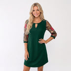 Felina | Elegante minivestido con mangas transparentes