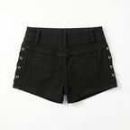 Short Noir Rivet Couture