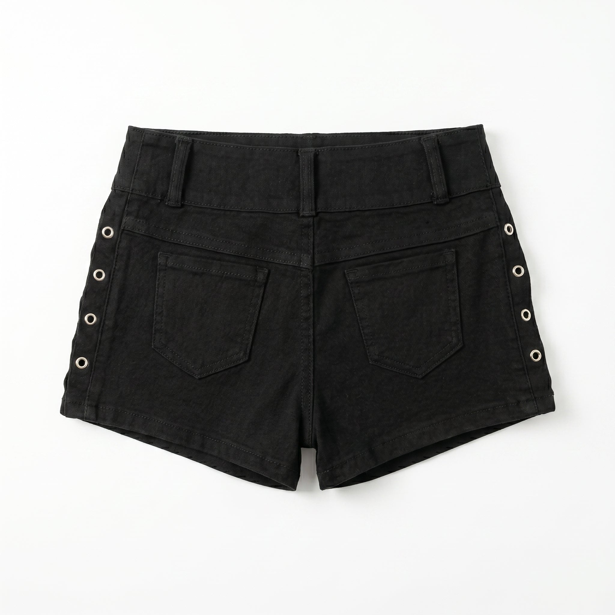 Short Noir Rivet Couture