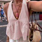 Blusa Halter Gingham Riviera