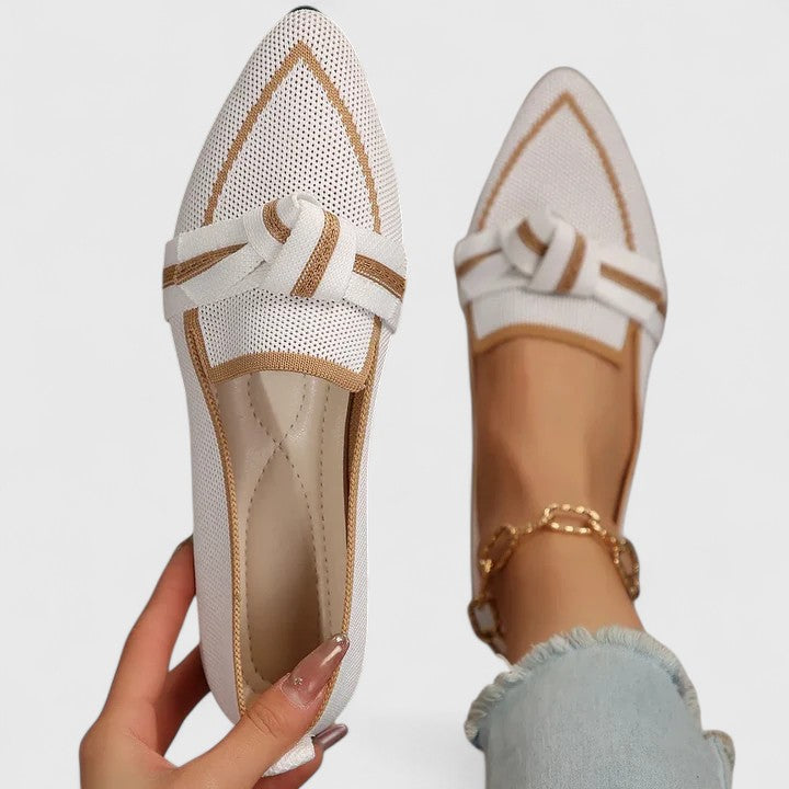 Lunara | Mocasines para mujer de punta afilada con detalle de nudo cómodos