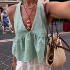 Blusa Halter Gingham Riviera