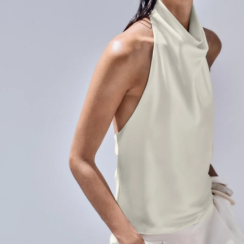Nerea | Top Halter Satinado Silk & Glow