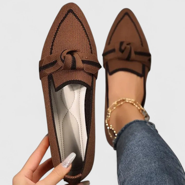 Lunara | Mocasines para mujer de punta afilada con detalle de nudo cómodos