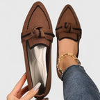 Lunara | Mocasines para mujer de punta afilada con detalle de nudo cómodos