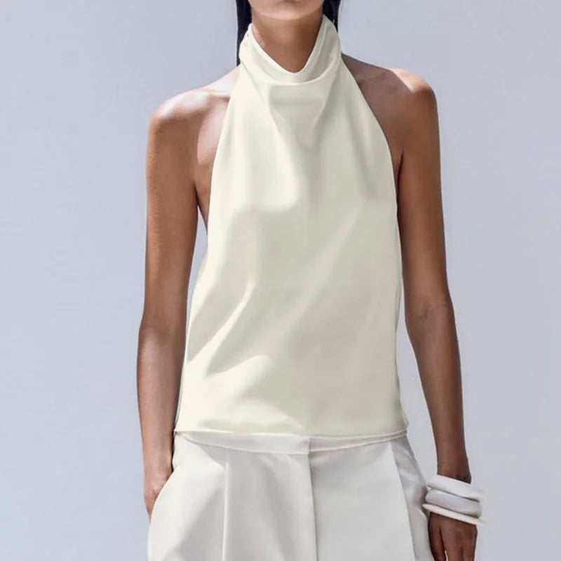 Nerea | Top Halter Satinado Silk & Glow