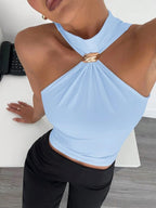 Atenea | Blusa Ceñida Atenas con Anillo Metálico