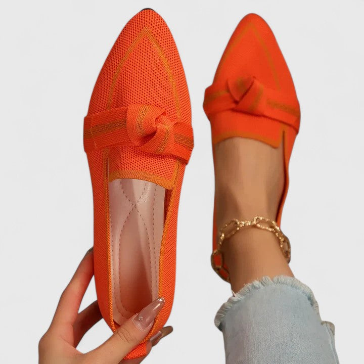 Lunara | Mocasines para mujer de punta afilada con detalle de nudo cómodos