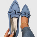 Lunara | Mocasines para mujer de punta afilada con detalle de nudo cómodos