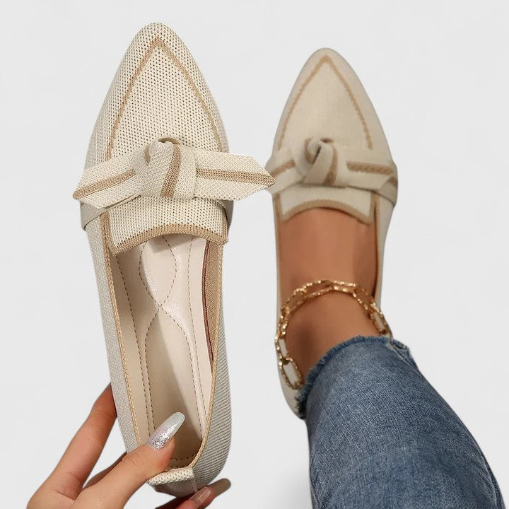Lunara | Mocasines para mujer de punta afilada con detalle de nudo cómodos