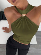 Atenea | Blusa Ceñida Atenas con Anillo Metálico