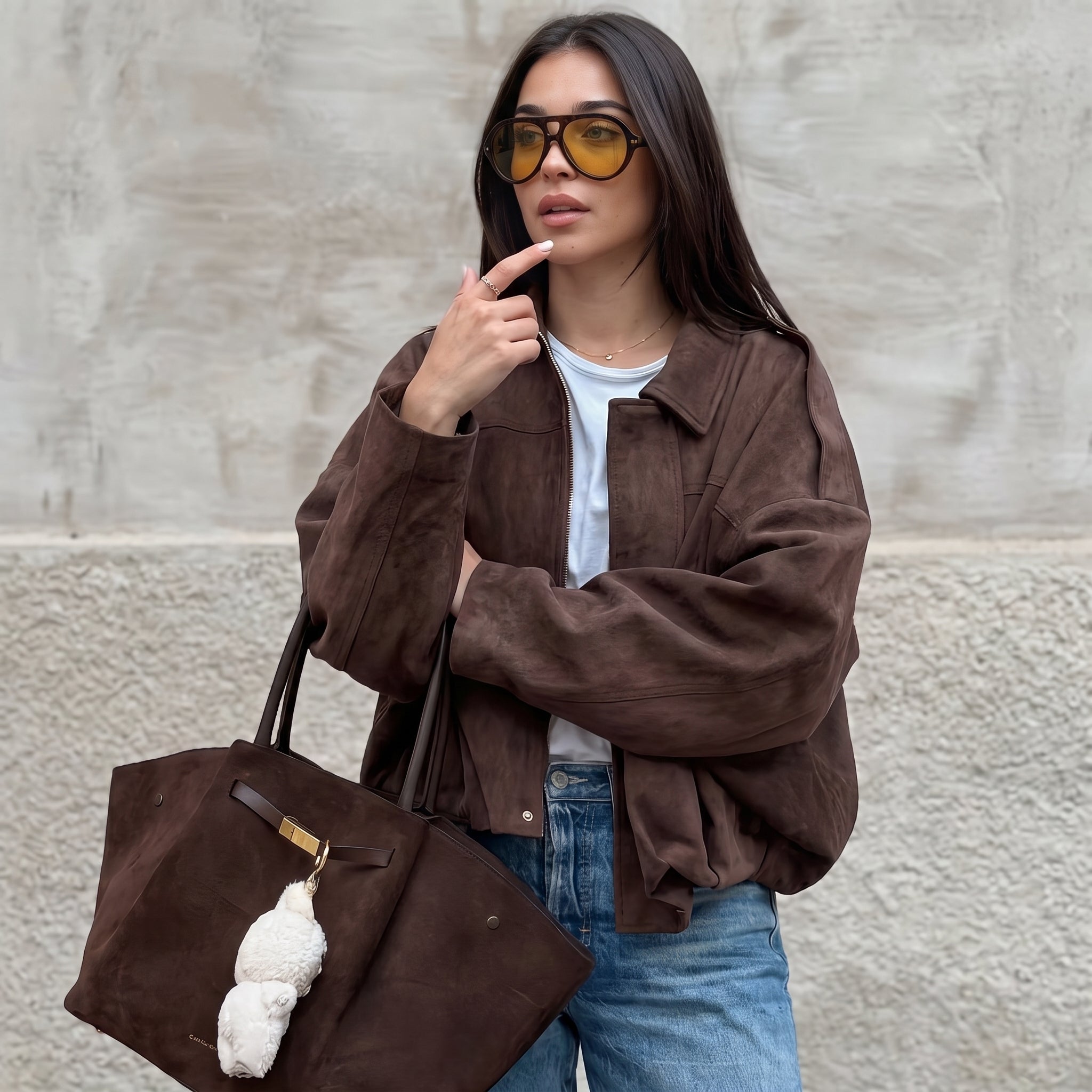 Senna | Chaqueta de Antelina Oversize Harper