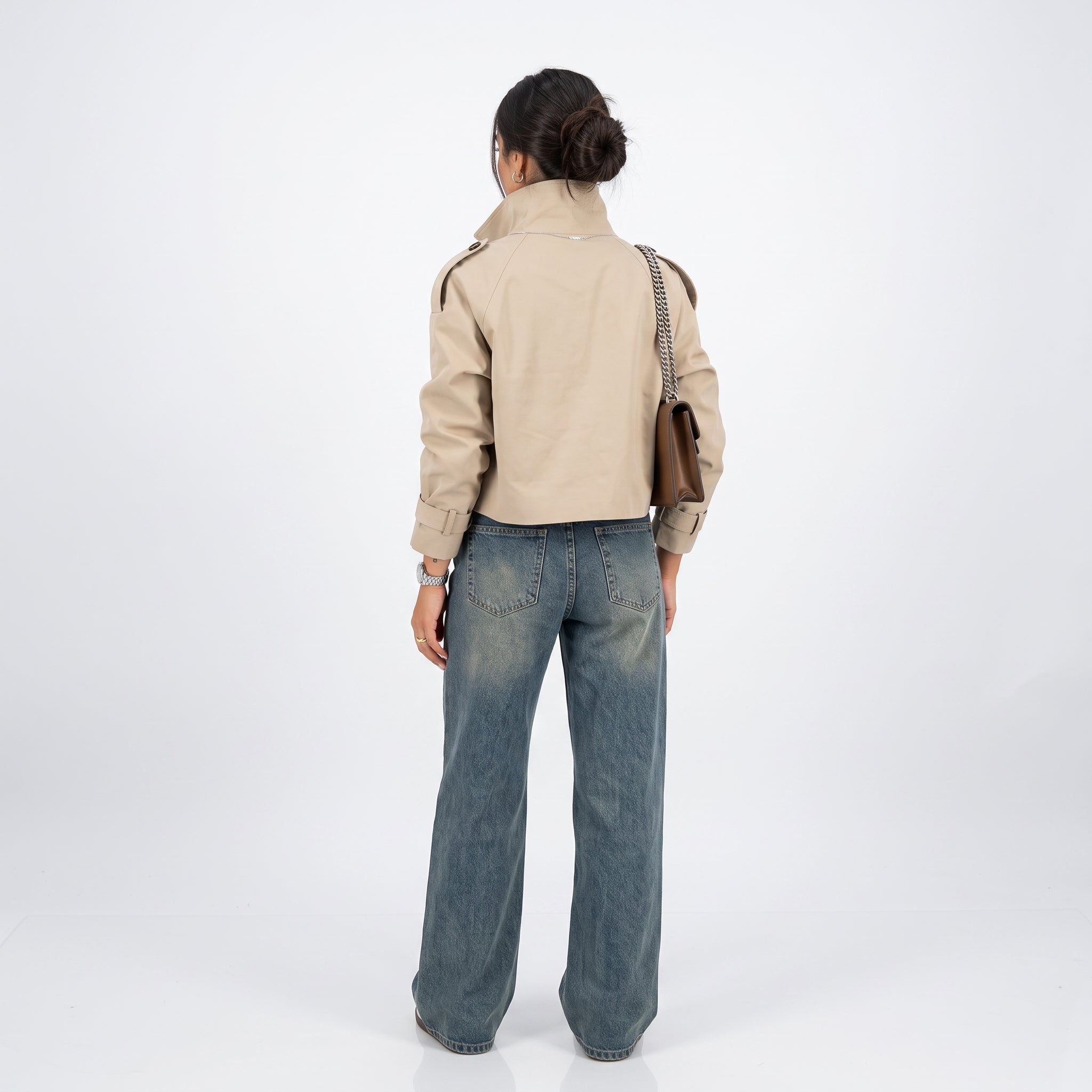 Chaqueta Estructurada Cuello Alzado