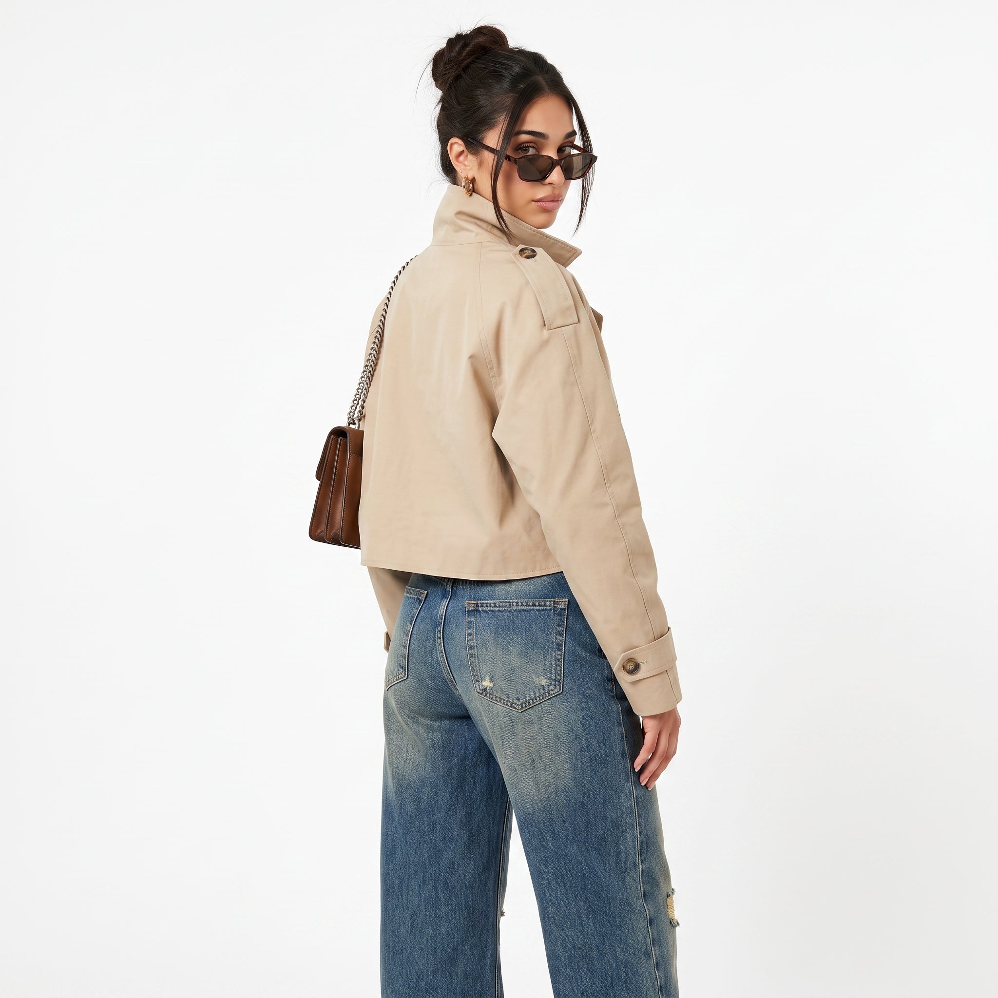 Chaqueta Estructurada Cuello Alzado