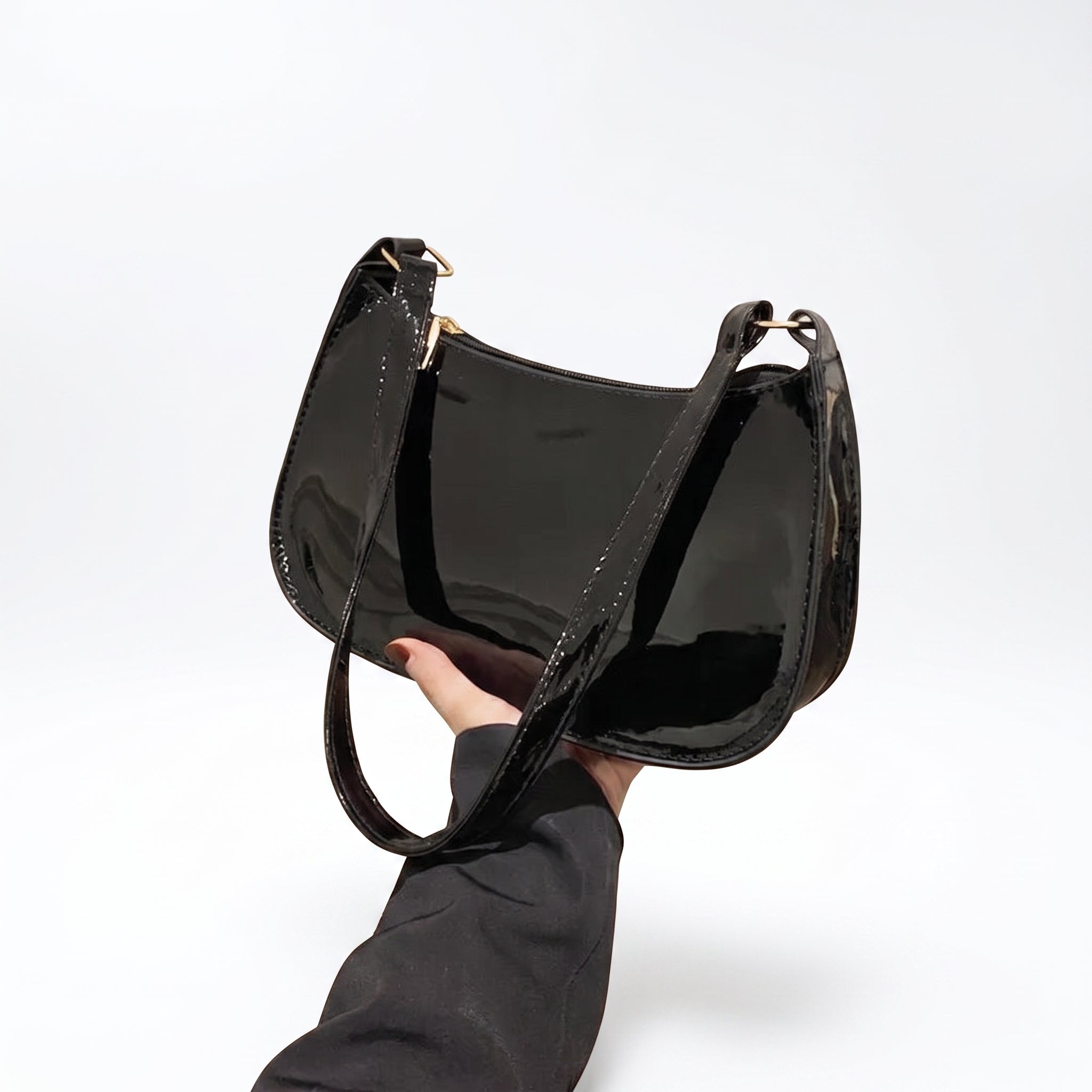 Bolso de Hombro Baguette en Charol