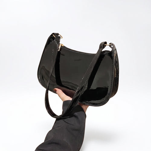 Bolso de Hombro Baguette en Charol