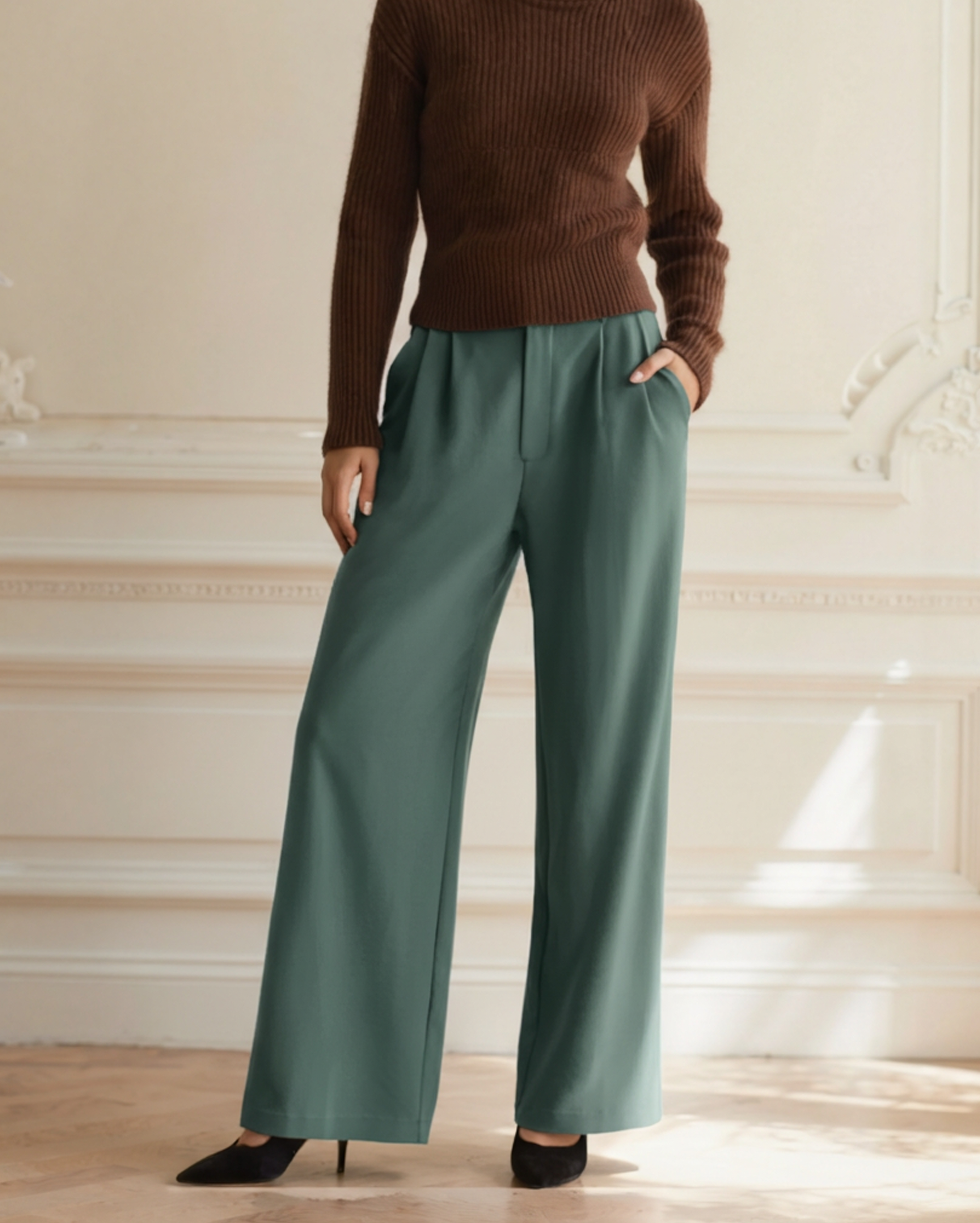 Valéria Élite Wide-Leg Trousers