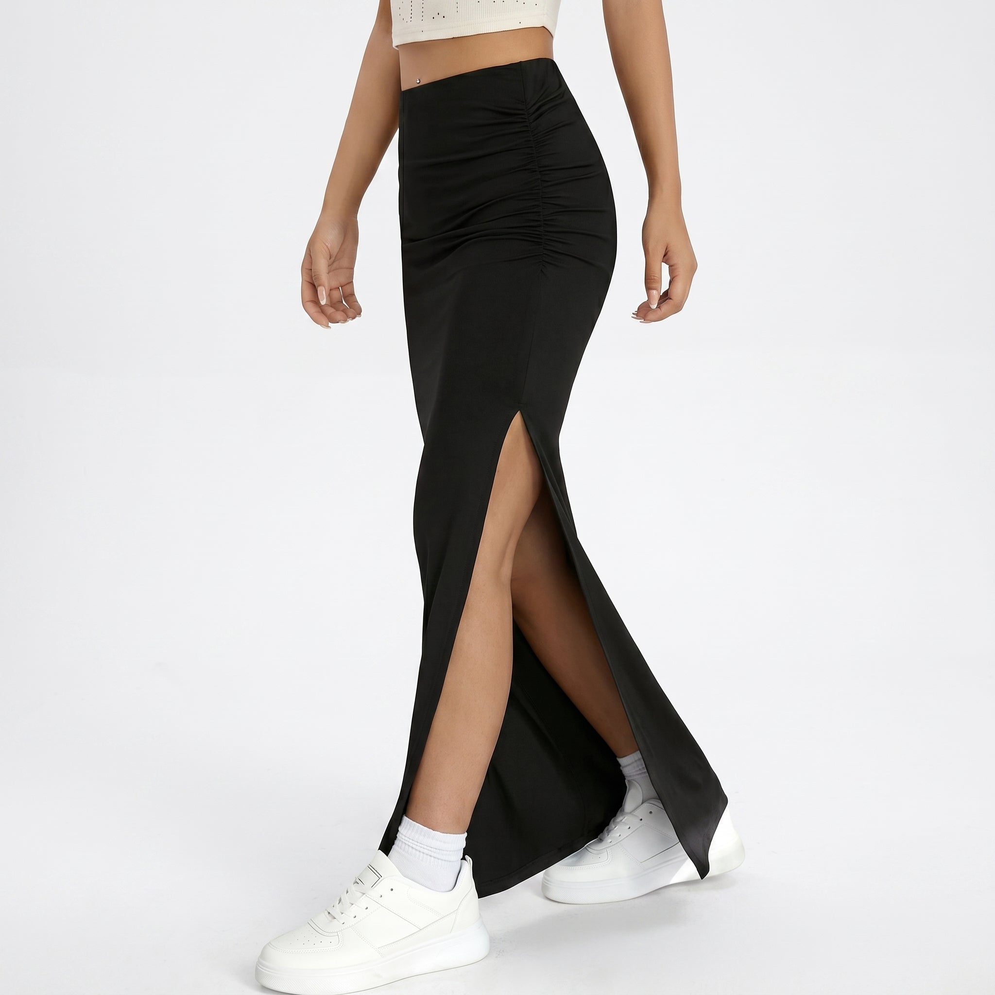 Falda Mónaco Ruched Maxi