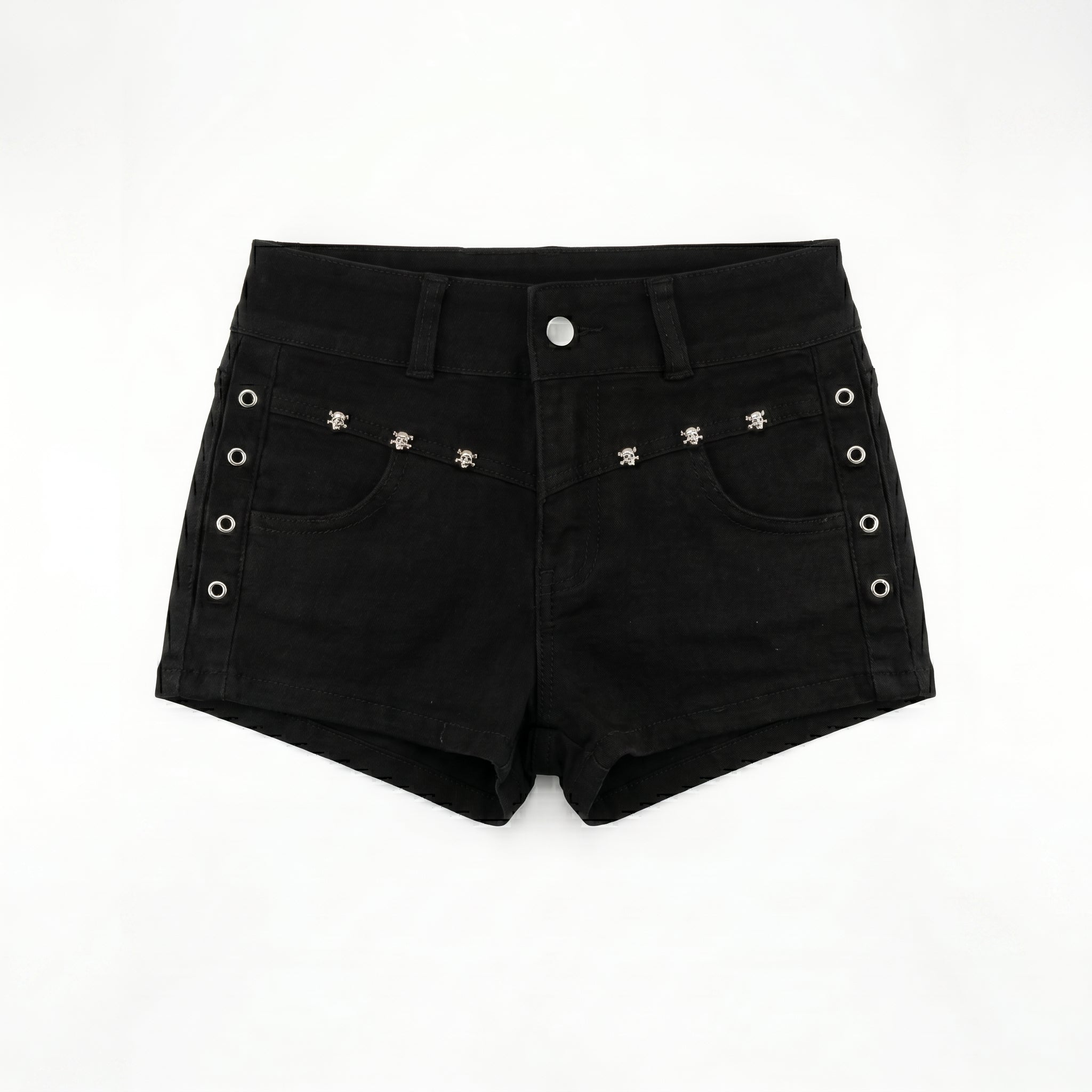 Short Noir Rivet Couture